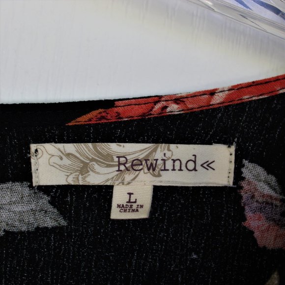 NWT Rewind black floral romper - Picture 5 of 8